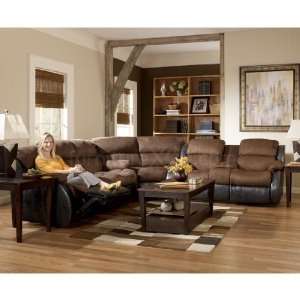   Espresso Sectional Living Room Set by Ashley Furniture