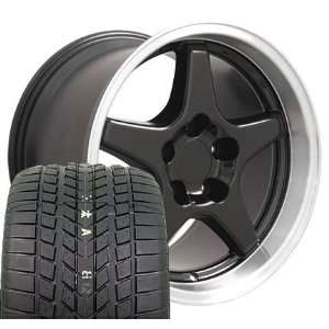   Camaro Corvette   ZR1 Style wheels tires   Black 17x9.5 / 17x11 SET
