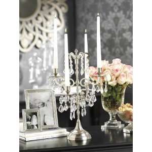   with Hanging Crystals French Victorian Pewter Finish