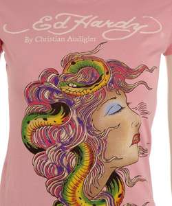 Ed Hardy Womens Short sleeve Medusa T Shirt  