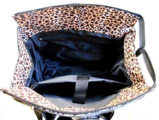   /Laptop Bag Tote Duffel Rolling Wheel Luggage Case Leopard/Sparkles