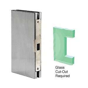  CRL 4x10 Brushed Stainless Finish Center Lock Glass 