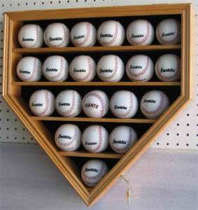 21 Baseball display Case Cabinet, with LOCK and Keys  