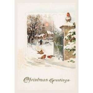  Vintage Art Christmas Robins   03439 4