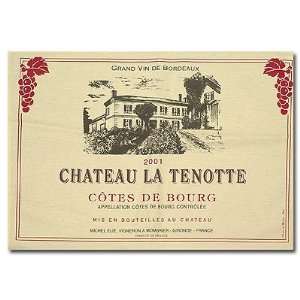  French Wine Label Kitchen Towel   Chateau la Tenotte 