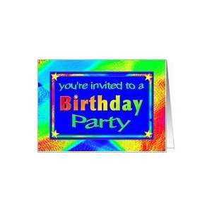    16th Birthday Party Invitation Bright Lights Card Toys & Games