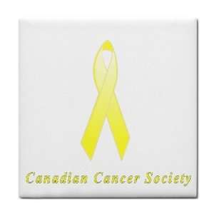  Canadian Cancer Society Awareness Ribbon Tile Trivet 