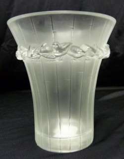   Boulouris Vase Frosted Art Deco Vase Designed Rene Lalique 1933 France