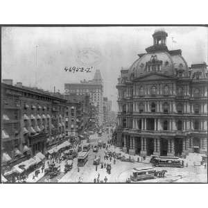 Post Office building,trolley,carts,New York City,c1894 