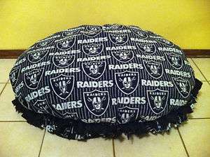 Oakland Raiders Fleece NFL Football dog bed S, M, L/XL  