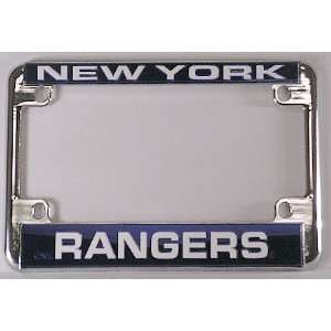  New York Rangers NHL Chrome Motorcycle RV License Plate 