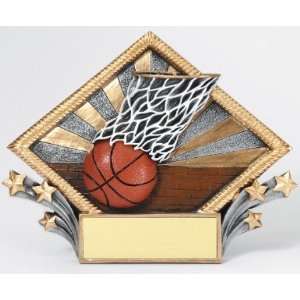  Basketball Diamond Plate Award Trophy