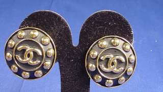 Authentic LARGE Chanel Clip On Earrings  