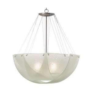   Glass Bowl Pendant, 3 Light, 300 Total Watts, Nickel