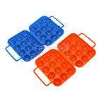  Picnic Plastic Egg Box Carrier 12 Holder Container Camping Solid Color