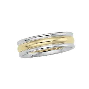  14K Two Tone Gold Comfort Fit Band (Size 5) Katarina 
