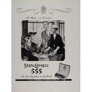 1955 Original Print Ad State Express 555 Cigarette Box   Original 