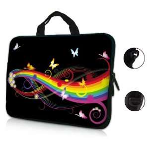 15 15.6 Rainbow Butterfly Design Laptop Sleeve with 