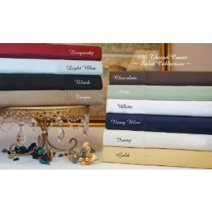  Egyptian Cotton Solid 530 Thread Count Queen Sheet Set 