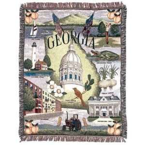  State of Georgia Tapestry Throw Blanket 50 x 60