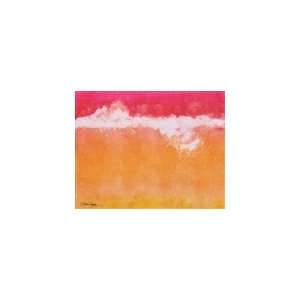  Tangerine Tie Dye   Abstract Orginal Watercolor Painting 