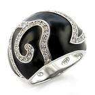 Rings   Fashion Jewelry   Womens Black Rhodium Plated Brass Ring with 