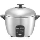 SPT 6 Cup Stainless Steel Rice Cooker/Steamer