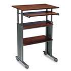 Safco Adjustable Height Stand Up Workstation 29W X 22D X 49H Cherry