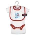 Trend Lab Dr Seuss Cat in the Hat 4 Piece Layette Gift Set, White