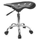 tractor seat chrome base dual wheel carpet casters seat size 17 w x 15 