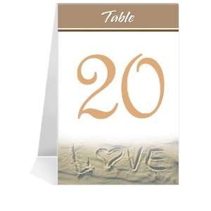  Table Number Cards   Loven Sand (1 25) 