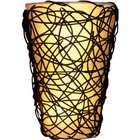   Wall Sconce with Interlocking Twine Flicker Flame and Remote Control