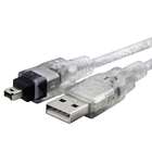 eForCity USB To IEEE 1394 4 Pin Cable, 6 FT / 1.8M, Translucent