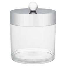 Acrylic Cotton Wool Holder Silver Effect   Groceries   Tesco 