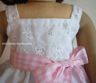 Doll Clothes fits American Girl Eyelet Lace Sun Dress W/ Tiers EASTER 