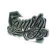 FAMOUS STARS AND STRAPS FAMILY F BLACK BELT BUCKLE  