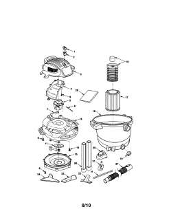 CRAFTSMAN Wet/dry vac Wet/dry vac Parts  Model 113177611 