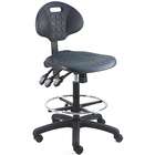 BenchPro Deluxe HD Cleanroom Lab Chair / workbench stool with footring 