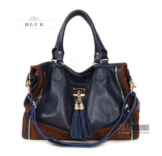   New KOREA GENUINE LEATHER Satchel Handbags Tote Shoulder Bag [B1069