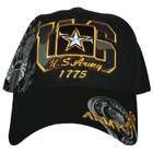 Outdoor Black US Army Strong 1775 Star Embroidered Ball Cap 