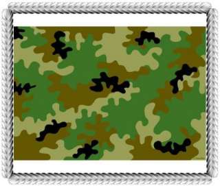 Camouflage Green ~ Edible Image Icing Cake, Cupcake Topper ~ LOOK 