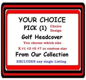 SINGLE GOLF CLUB Driver HEADCOVER Your Choice fits 460  