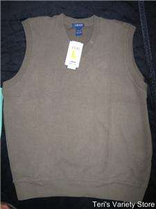 mens v neck sleeveless sweater polo golf & izod size large new with 