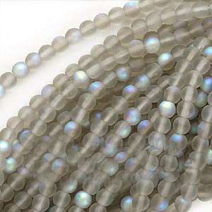   Druk Round 4mm Misty Gray Ghost (100 Beads) Arts, Crafts & Sewing