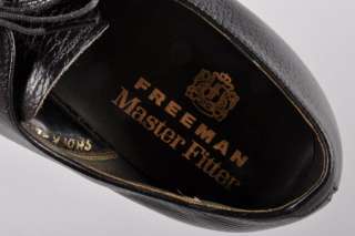 FREEMAN Black Leather Oxford Dress Shoes Mens 9.5 EEE  