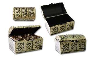   is a bid of 4 Pirate Treasure Chest for Pirate Costume for kids