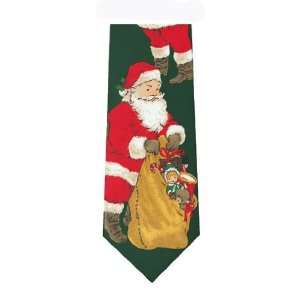  Santa & Bag of Goodies Ties / Green