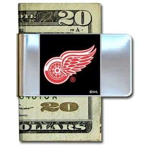 Detroit Red Wings Large Metal Money Clip   NHL Hockey Fan Shop Sports 