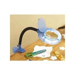  Clear Blue Clip On Magnifier Lamp