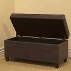 Kinfine Microsuede Storage Bench in Lush Slate